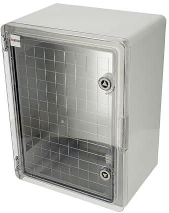 Boîtier de Jonction Étanche de Distribution en Saillie IP65 400x300x210 mm – Coffret Armoire Électrique en ABS avec Porte Transparente - Installations Murale pour Int./Ext. – Horoz Electric