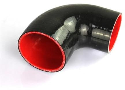 ATUMY Manguito Turbo Codo de Silicona Reductor de 90 Grados, unión de Goma, Tubo Curvado, Apto para Subaru WRX, Manguera de admisión de Aire frío Líneas y mangueras de presión(76-89mm)