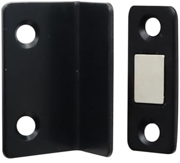 Juego de 10 cierrapuertas magnéticos en forma L for armarios, sin necesidad perforar. Succión táctil invisible y anticolisión. Herrajes for muebles Para Cocina CajóN(Black)