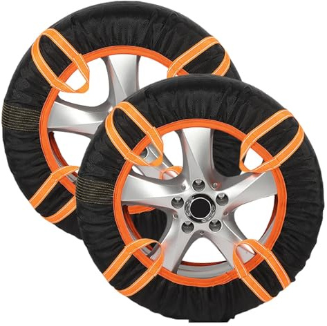 Niedrigtemperaturbeständige Stoffsocken – Auto-Schneesocken, Reifen, 30 cm, rutschfeste Reifenabdeckung, reflektierende Sicherheitsstreifen, Winter-Anfahrhilfe für LKW, kleine Limousine,