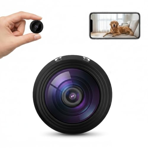 FORTMATE Mini telecamera nascosta, 1080p HD WiFi, telecamera di sicurezza per sorveglianza di bambini e animali domestici, telecamera spia per monitoraggio interno ed esterno, visualizzazione remota