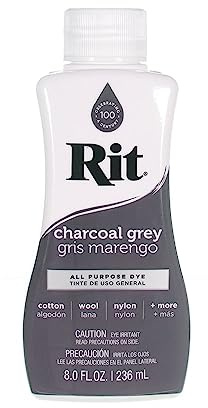 Rit Dye Liquid – Große Auswahl an Farben – 237 ml (Anthrazitgrau)