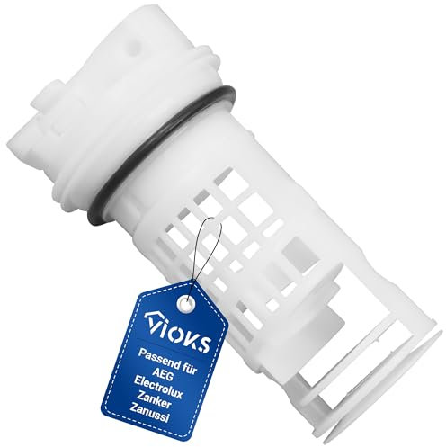 VIOKS Flusensieb Sieb Flusensiebeinsatz Ersatz für AEG 132765801/7 Pumpenfilter für Waschmaschine Waschmaschinenzubehör von Electrolux Zanker Zanussi