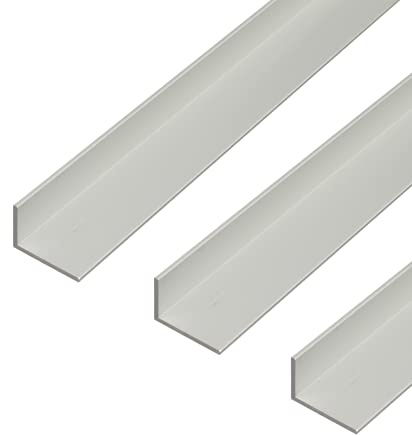 Alberts 497743 Winkelprofil | Aluminium, silberfarbig eloxiert | 1000 x 60 x 25 mm | 3er Set