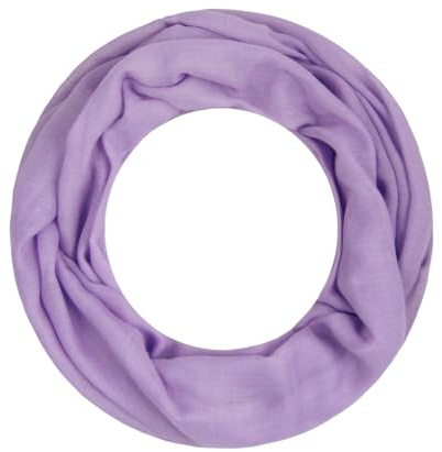 Majea Damen Loop Schal Alice – Leichter Ganzjahres-Schlauchschal schmal unifarben – 160x50cm Weicher Indoor & Büro Loop mit Viskose – flieder