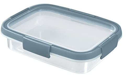 Curver | Smart Fresh Rect 0,7 l Eco, Gris Fumé, 100% Matière Recyclée, 20,3 * 15,4 * 5,2 Cm