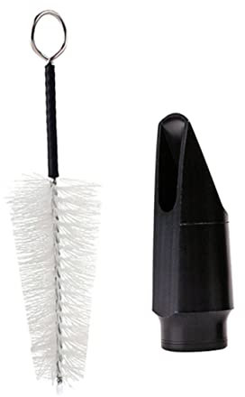 Hoement Sopransaxophon Mundstück Set Mit Reinigungsbürste Sauberer Und Einfache Handhabung Für Musiker Zubehör Für Saxophonliebhaber Schwarz