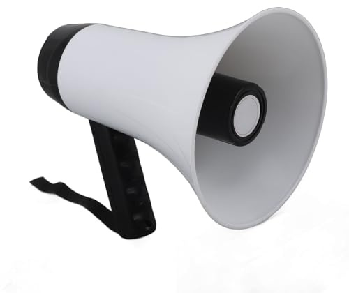 TYCIONG 30-Watt-Megaphon-Bullhorn, Megaphon-Lautsprecher 300S, Aufnahme, 500 M Übertragungsreichweite, 10 Stunden Lebensdauer, Wiederaufladbarer Hornlautsprecher