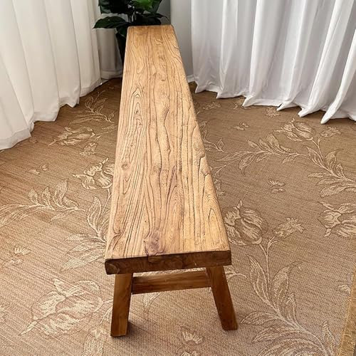 HCBHG Gartenbank Aus Holz Ohne Rückenlehne, 2-Sitzer-Außenbank, Einfache Montage, Schuhbank, Eingangsbänke, für Drinnen, Draußen, Terrasse, Park(50x26x45cm/20x10x18in)
