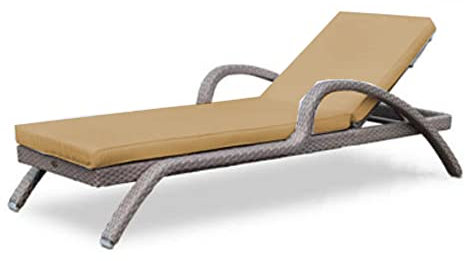 Cojín impermeable para tumbona para playa, piscina, hotel, antideslizante, suave, con funda lavable, 200 x 70 x 5 cm