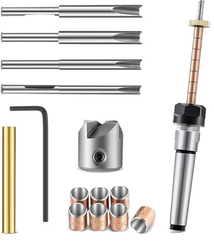 Kit de fabricación de bolígrafos, mandril de giro de bolígrafo y barril de bolígrafo, mandril de torneado de madera, 7 mm, cabezal cortador para fabricación de bolígrafos, accesorio de torno de