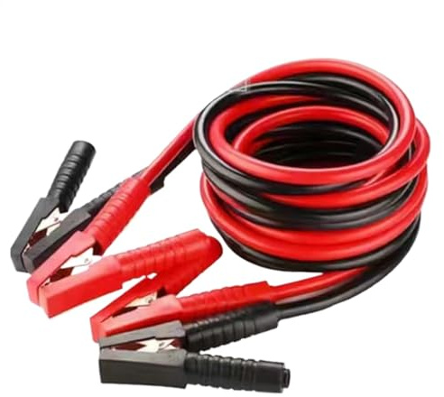 Cavi di avviamento per auto, cavi di avviamento per batteria auto, cavi di avviamento resistenti con custodia in PVC, 2000 A, batterie scariche o deboli, cavi professionali per avviamento della