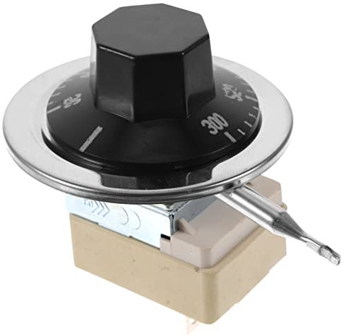 KICHOUSE Mechanischer Temperaturregler Für Elektrogeräte Thermostat Mit Temperaturregelung Geeignet Für Backofen Und Fritteuse Weiß Ac16a50-300