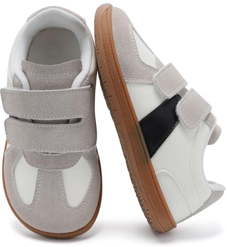 Mioceko Barefoot Niños Niña Zapatos Bebe Primeros Pasos Ligero Calzado Descalzo Ancho Zapatillas Respetuosas CóModo Sneakers Antideslizantes Casual Beige 28 EU