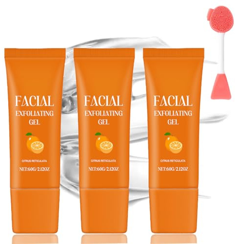 Gel Esfoliante Viso, Gel Esfoliante All'Arancia Per Il Viso, Scrub Esfoliantes Per La Pulizia Profonda Della Pelle Del Visos (3 Pcs)