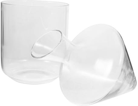 Ciieeo Decanter per Vino in Vetro Trasparente Secchiello per Ghiaccio Raffinato e Creativo, Design Speciale per Aumentare Sapore del Vino Rosso