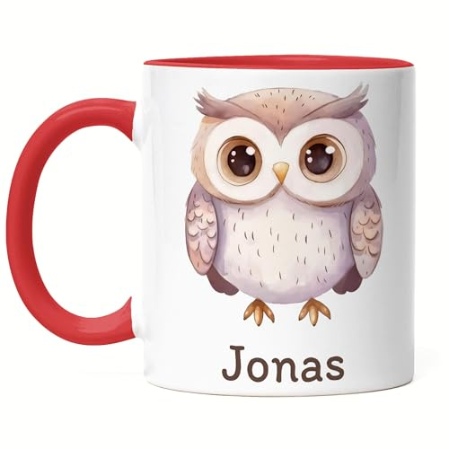 Kiddle-Design Kindertasse mit Namen Personalisiert, Personalisierte Tasse Kinder mit Elefant, Namenstasse Elefanttasse, Kinderbecher als Geschenk zur Geburt, Taufe Weihnachten - Tasse Weiß