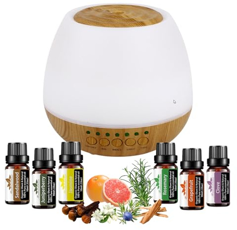 Essential Oil Electric Aroma Diffuser Multifunction Lamp with Bluetooth Speaker- 280ml Tank Capacity, 7 Vibrant LED Colors Aromatherapy Diffuser for Bedroom, Home, and Sensory Room By Playlearn