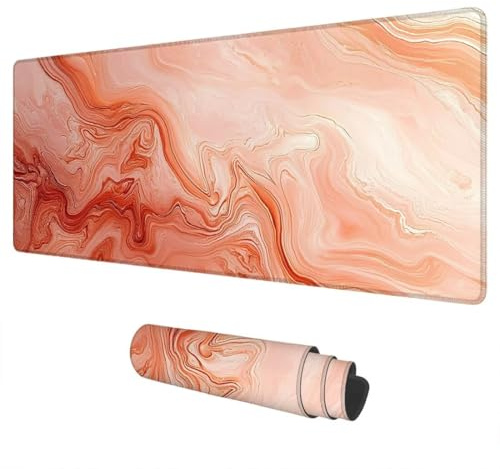Alfombrilla Ratón Rosa Mouse Pad XXL 1500x800 mm Abstracto Impermeable Mousepad Alfombrilla Gaming Tapete Escritorio de Goma Antideslizante Desk Mat con Bordes Cosidos para Gaming Regalo Hombre I-48