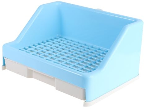 HYTROVE Kaninchen Schubladen Toilette mit Kippschutz aus Robustem Kunststoff für Haus und Tierhandlung Praktische Hasentoilette mit Leicht zu Reinigender Schublade