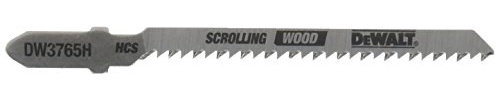 DEWALT DW3765H 3-Inch 12 TPI Trim/Coping HCS T-Shank Jig Saw Blade (5-Pack)