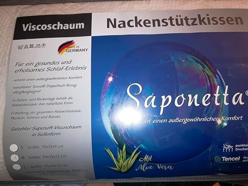 Prosanvita Saponetta SaponettAir 12 Visco-Nackenstützkissen (70x35 Höhe 12cm) mit einem samtig-weichen Tencel-Bezug