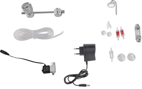 Kavolet Kit co2 Acquario, Kit Sistema generatore CO2 Fai-da-Te, Sistema generatore CO2 con valvola solenoide, Diffusore a Bolle, Kit reattore anidride carbonica per Piante Acquario