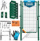 KESSER® Cancello da giardino porta da giardino premium in acciaio zincato, porta da giardino per cancello, incl. paletto con serratura maniglia e chiave, 180 x 106 cm, Verde