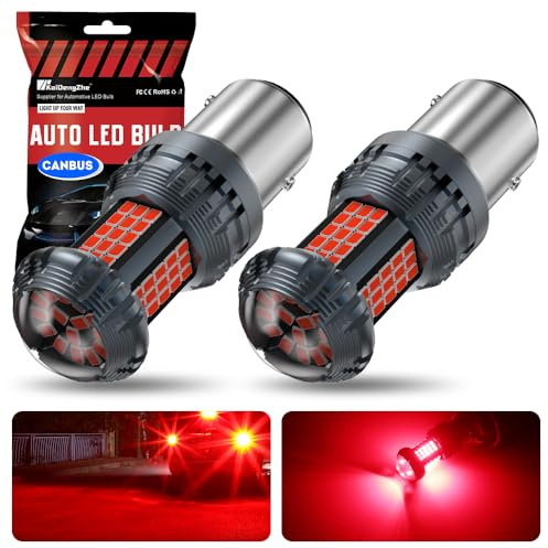 1157 BAY15D LED-lampor, KaiDengZhe röda P21/5W LED inbyggt motstånd CANBUS felfritt anti-hyperblixt 1157 2357 1157A LED-lampa med ersättningsprojektor för stoppljus backljus DRL