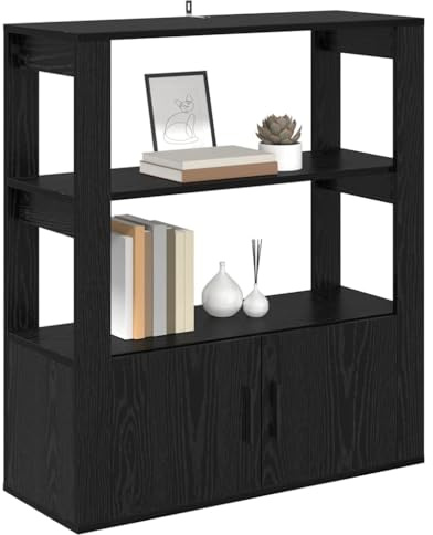 vidaXL Sideboard Svart ek 30 x 80 x 90 cm Konstruerat trä
