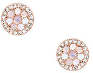 Fossil Ohrringe Für Frauen Mop, 10(D)*2.0(Dicke)mm Rose Gold Edelstahl-Ohrringe, JF02906791