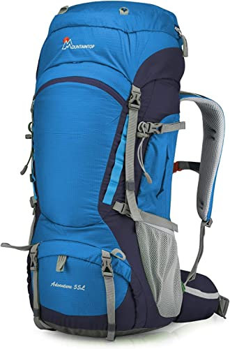 Mountaintop Trekkingrucksack 55L mit Innenrahmen Wanderrucksack Outdoor Rucksack Herren Damen für Camping Trekking Reisen