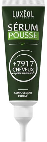 Luxéol - Sérum Pousse Cheveux - Réactive La Pousse Des Cheveux Existants & En Manque De Densité - Extrait De Pousse De Pois - 98% D'Ingrédients D'Origine Naturelle** - H/F - Fabriqué En France - 50ml