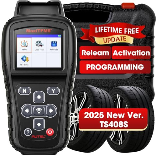 Autel MaxiTPMS TS408S Tyre Pressure Monitoring System Tool for TPMS Reset, Activate/Relearn 99% OEM & Universal 315/433 Sensors, ONLY Program Autel MX-Sersors (315/433MHz), Clear TPMS DTCs