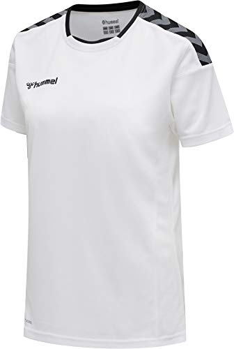 hummel Damen Authentic Poly Jersey Damen S/S Trikot, White, XS