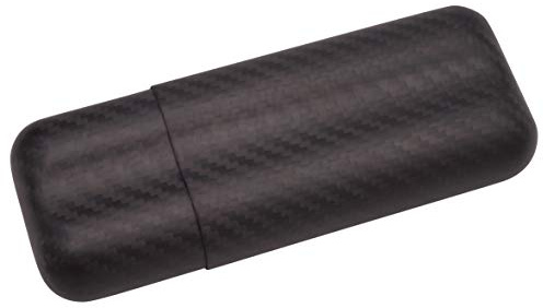 GERMANUS Zigarrenetui Etui aus echtem Carbon für 2 Zigarren in Schwarz
