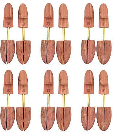 CEDAR SHOE TREE with split toe-6 Packs Yellow Size: S