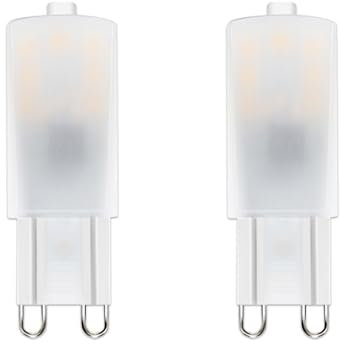 noobibaba Lampadina LED G9, 25w Lampada Alogena Di Ricambio, A Basso Consumo Di Energia, Usato Per Il Lampadario A Sospensione Sconces Corridoio Luce 2,5W 2700k Bianco Caldo 2 Pezzi