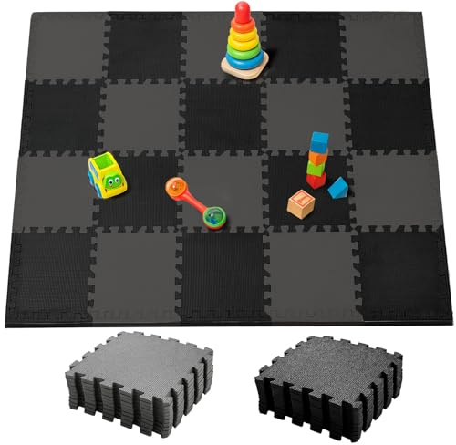 YORKING 20Pcs Foam Baby Play Mats 30x30x1cm EVA Baby Floor Tiles