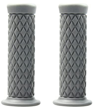 Motorrad-Handgriffe, rutschfeste Gummistange für 22 mm/24 mm Griffe, Vintage-Motorrad-Thruster-Griff, Lenker für Handkomfort, universell für Motocross, Roller, Dirtbike, offenes Ende (grau)