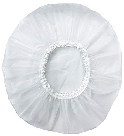 Grendly 1 bonnet de douche étanche pour , bonnet de bain, hôtel élastique, ensemble de cheveux (blanc)