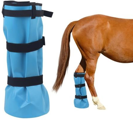 COMFPET Hufeinweichstiefel für Hufprobleme, Behandlungsschuh Pferdehufe, Pferdehufumwickelte Stiefel, zur Hufverletzung Strahlfäule Pferd, Bakteriellen Infektionen, 1 Stück