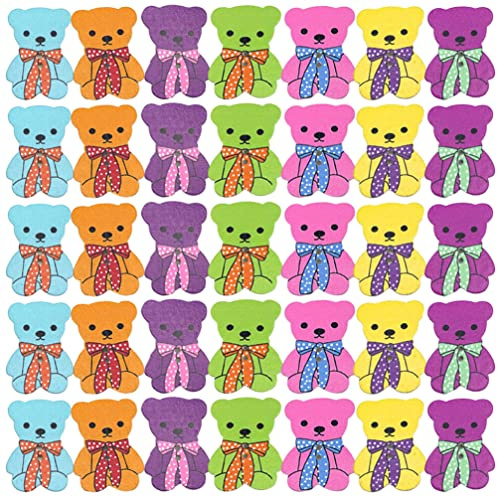 Milisten 50 Stücke Knöpfe Tiere Holz Holzknöpfe Bär Kinderknöpfe Bastelknöpfe DIY Kinder Basteln Nähen Holzscheiben Tischdeko Streudeko Konfetti Scrapbooking Handwerk