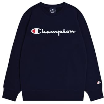 Champion Kinder und Jugendliche Legacy Icons B-Ultralight Spring Terry Crewneck Sweatshirt, Marineblau, 9-10 Jahre