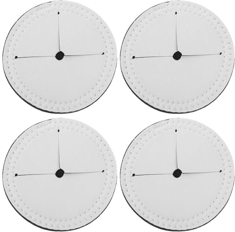 HEMOTON Sublimation Blank Wine Glass Coasters, 4pcs Glasses Stem Coasters Heat Transfer Wine Cup Cushions DIY Goblet Coasters for Drinks Sublimation Ornaments Supplies White