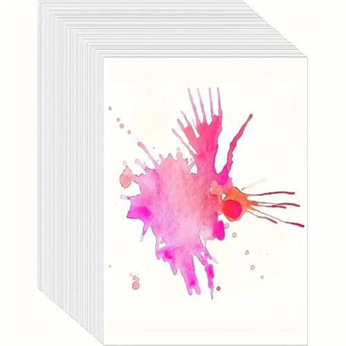 100 Blätter Aquarellpapier A6 300 g/m², Postkarten Blanko Aquarellpapier Weiß Aqurellpapierblock, 10,1 x 15,1 cm Aquarellblock Watercolor Paper A6 Aquarell Karten für Aquarell, Zeichnen und Lettering