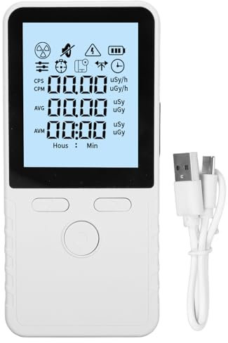 Tragbarer Geigerzähler-Detektor für Nukleare Strahlung, LCD-Display, β-X-Y-Strahlen, 5 Alarmtypen, Datenspeicherndes Dosimeter mit Lithiumbatterie, ABS-Gehäuse