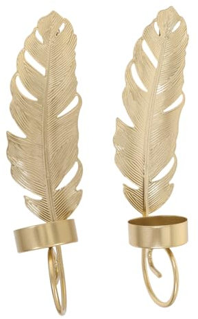 Cabilock 4 Piezas Candelabro Colgante De Pared Arte De La Pared Candelabro Aplique De Pared Candelabros Aplique De Pared Soporte De Vela Soporte De Exhibición De Velas Candelabro De Hoja