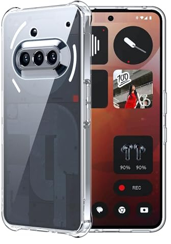 FDHYFGDY Funda protectora para Nothing Phone 3a, funda transparente de silicone a prueba de golpes
