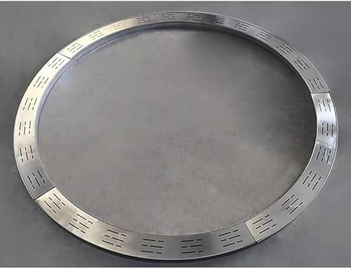 Canale di scarico in acciaio inox, sistema di drenaggio rotondo per esterni, per giardini, paesaggistica commerciale, calcestruzzo a basso profilo e aree piscina (Dia 4 m, 15 x 5 cm)